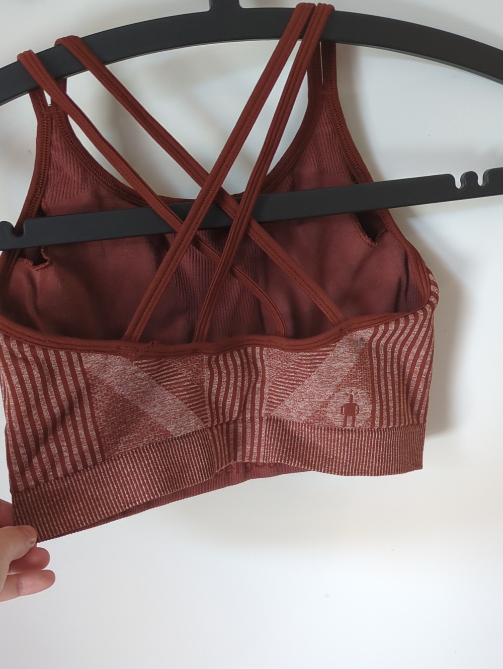 Smartwool Ribbed Sports Bra- Rust - Picture 3 of 5